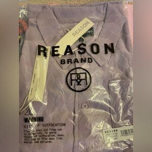 Reason Lilac Diamond Pattern Shirt